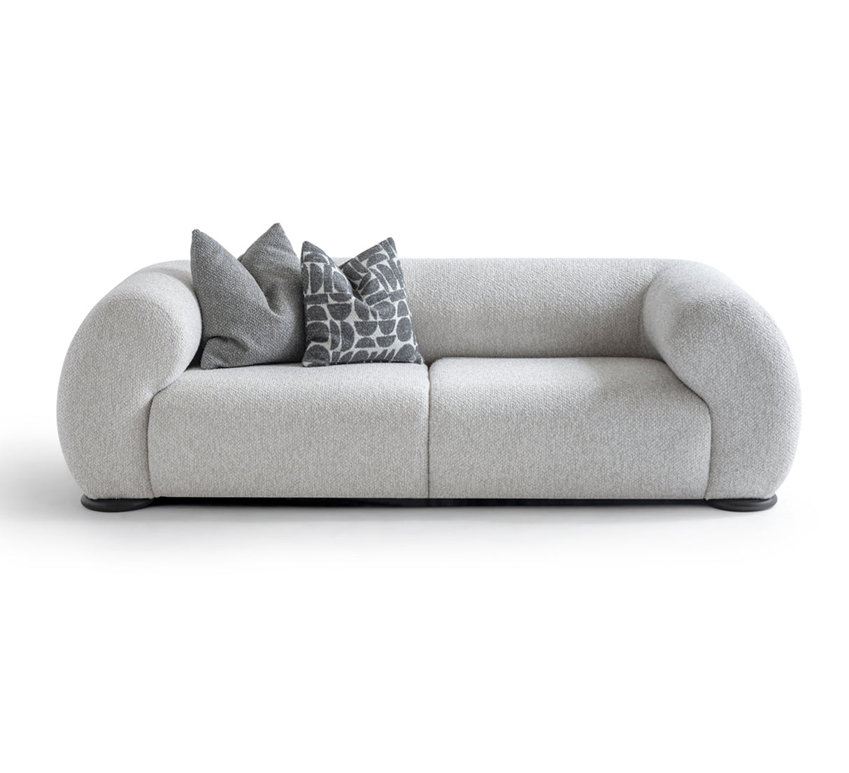 كنب ثنائي سولين باللون الرمادي