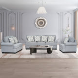 طقم كنب ألينزا باللون الرمادي الفاتح