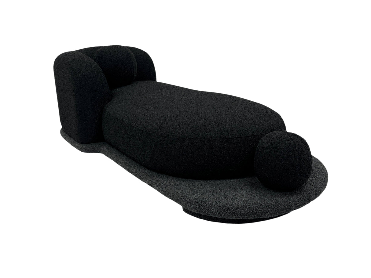 طقم كنب روفيلا زاوية باللون الأسود