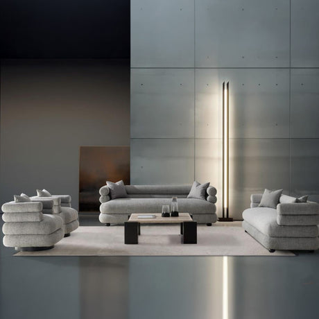 طقم كنب فيلين باللون الرمادي - High Point