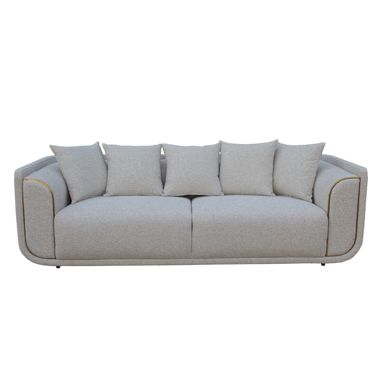 كنب ثلاثي فيلارا باللون البيج