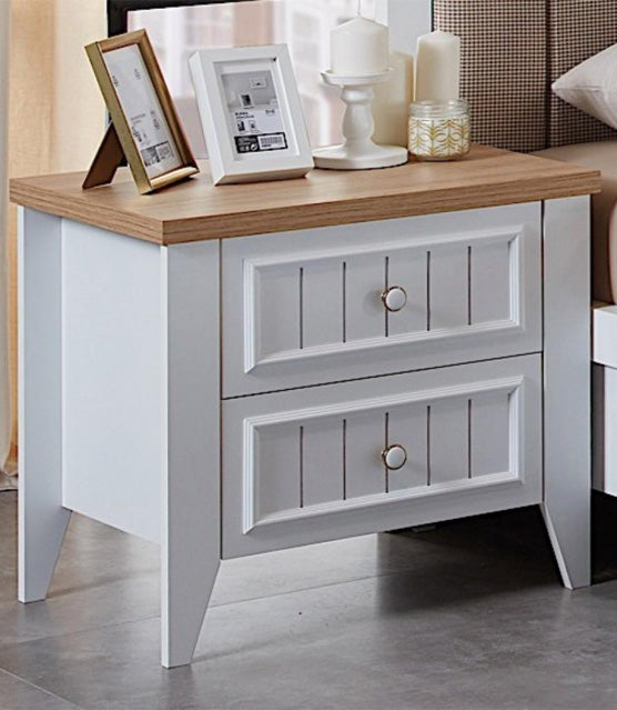 كمدينو لودريك باللون الأبيض والخشبي - High Point