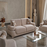 طقم كنب بيلين باللون الكريمي