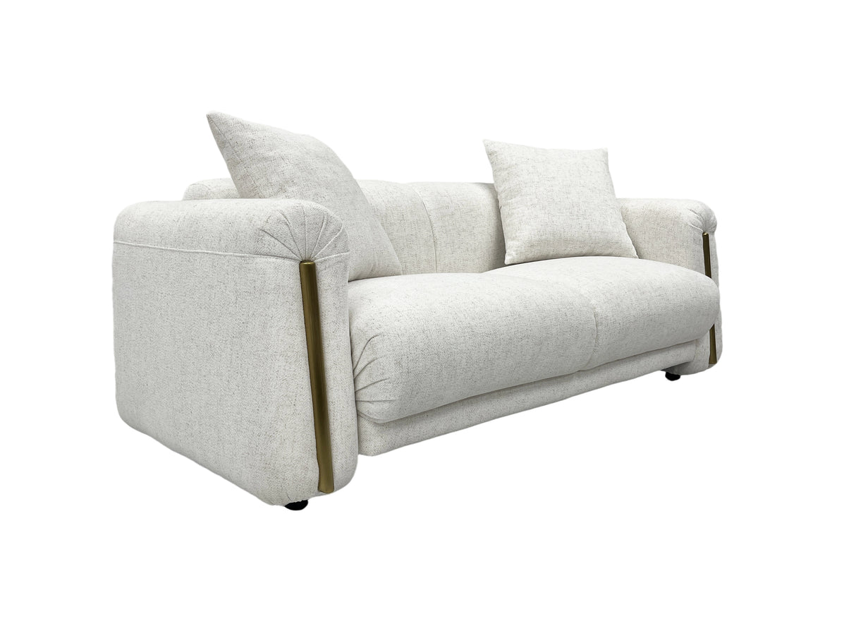 كنب ثنائي باللون الأبيض