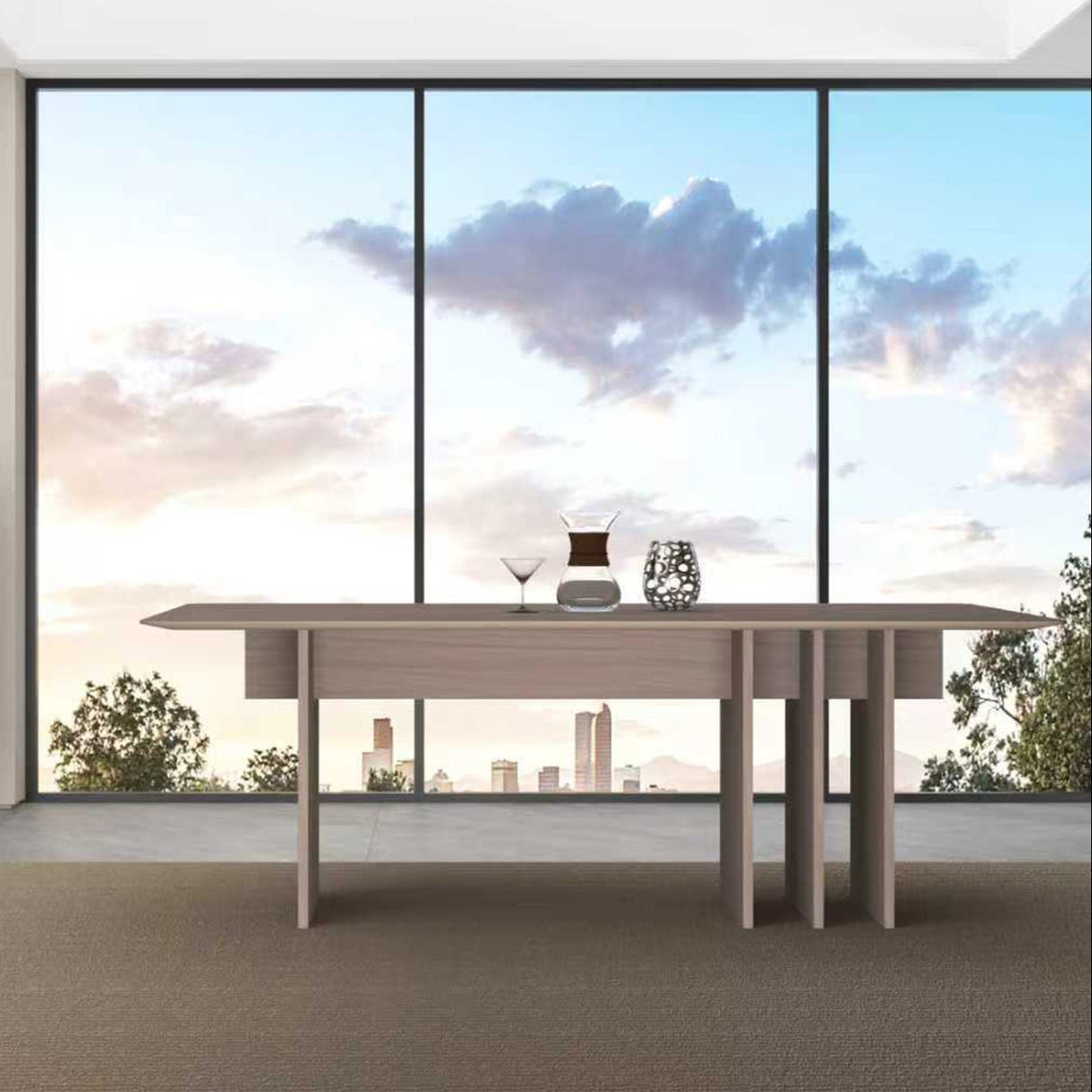 طاولة طعام دارينا باللون البني