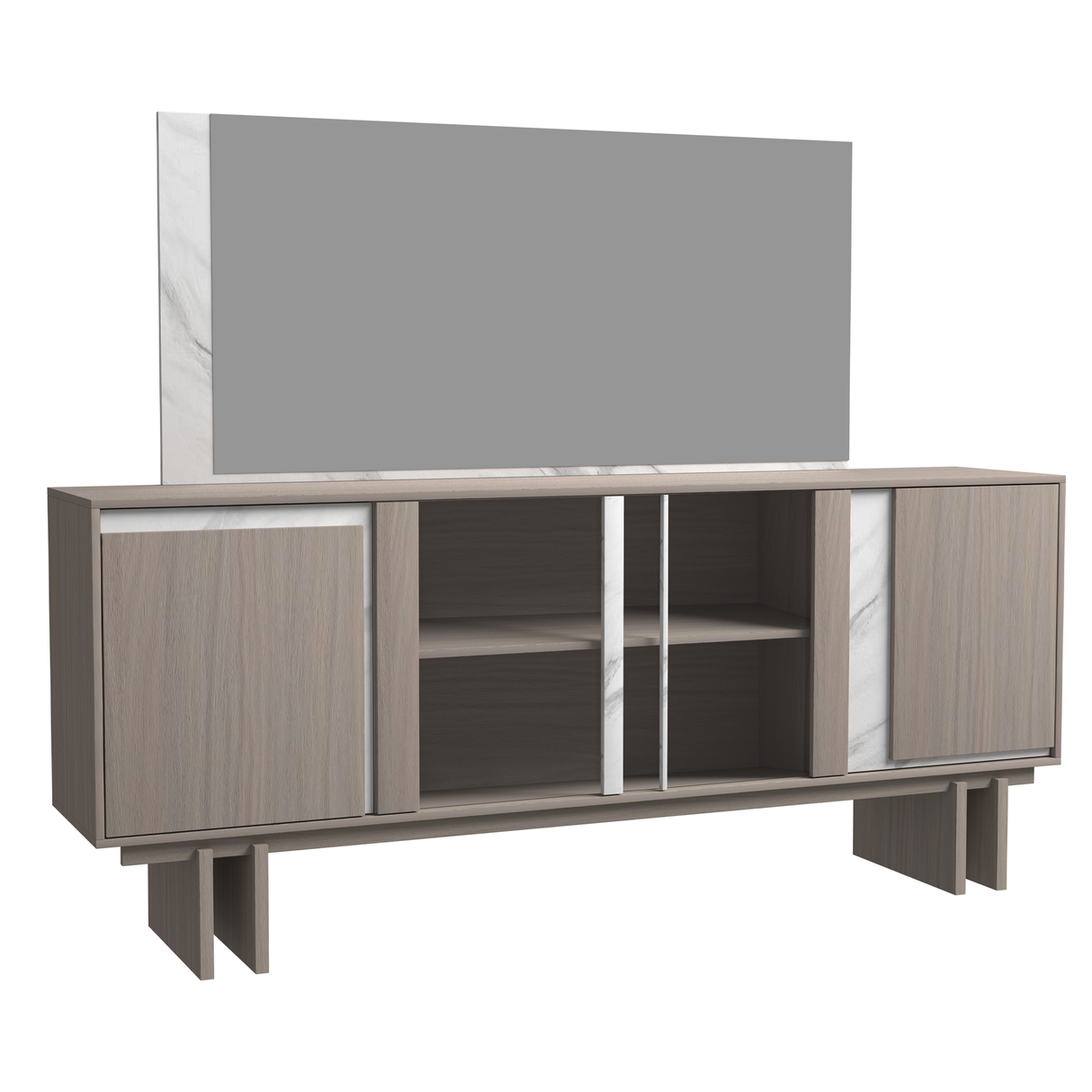 بوفيه سارفينا مع مرآه باللون البني