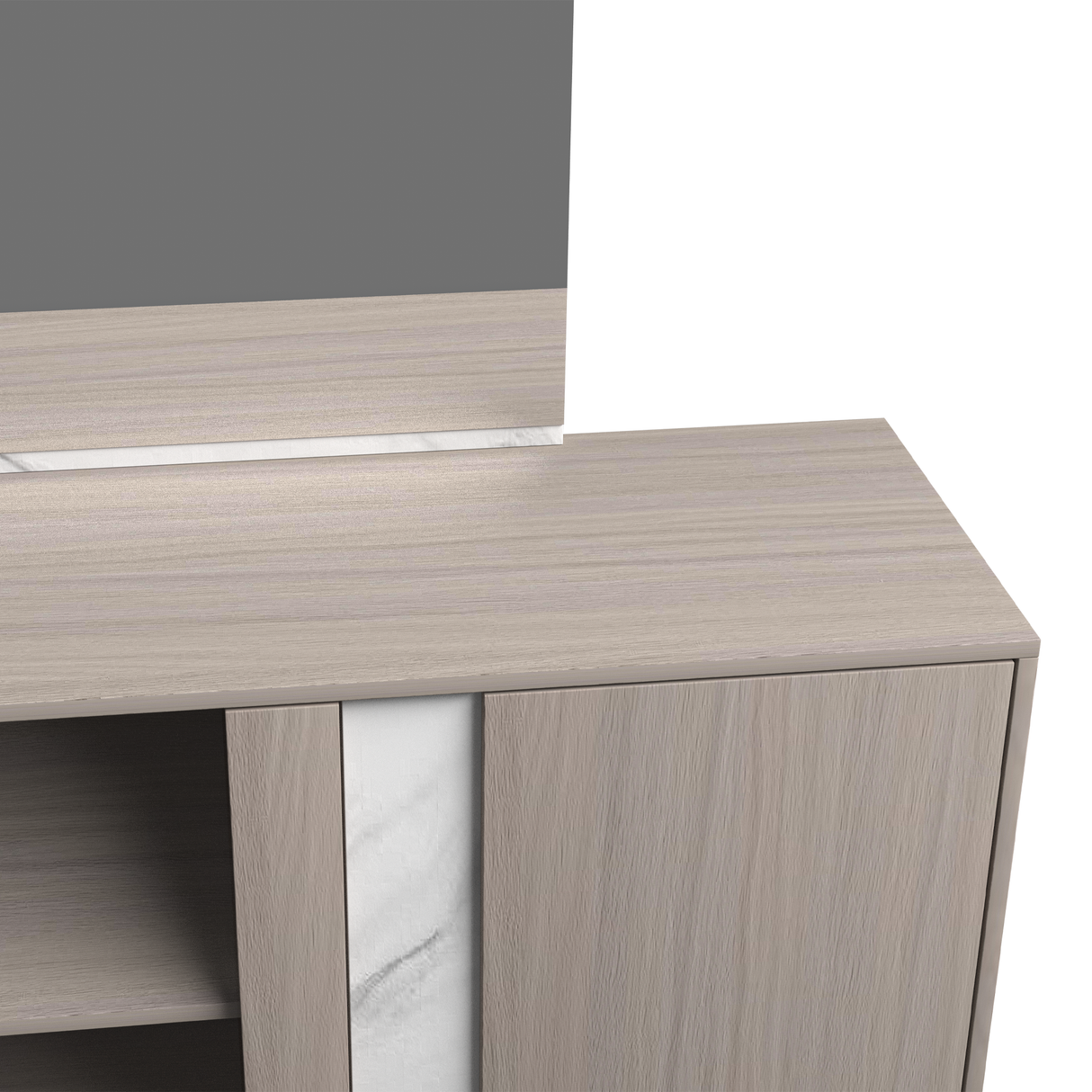 بوفيه سارفينا مع مرآه باللون البني