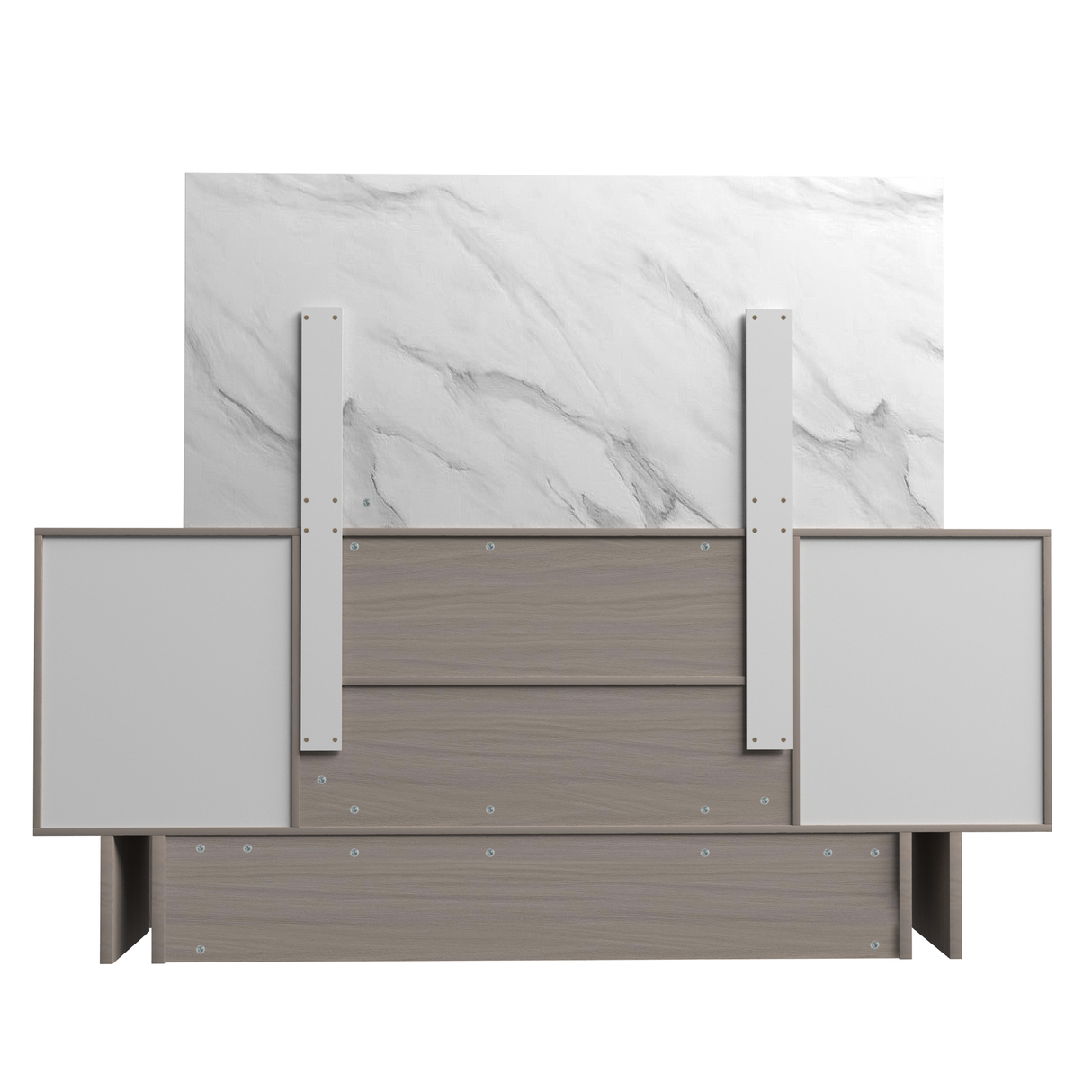 بوفيه سارفينا مع مرآه باللون البني