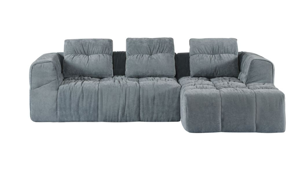 كنب زاوية أورسيلا مضغوط باللون الرمادي