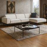 كنب مورا زاوية باللون الكريمي