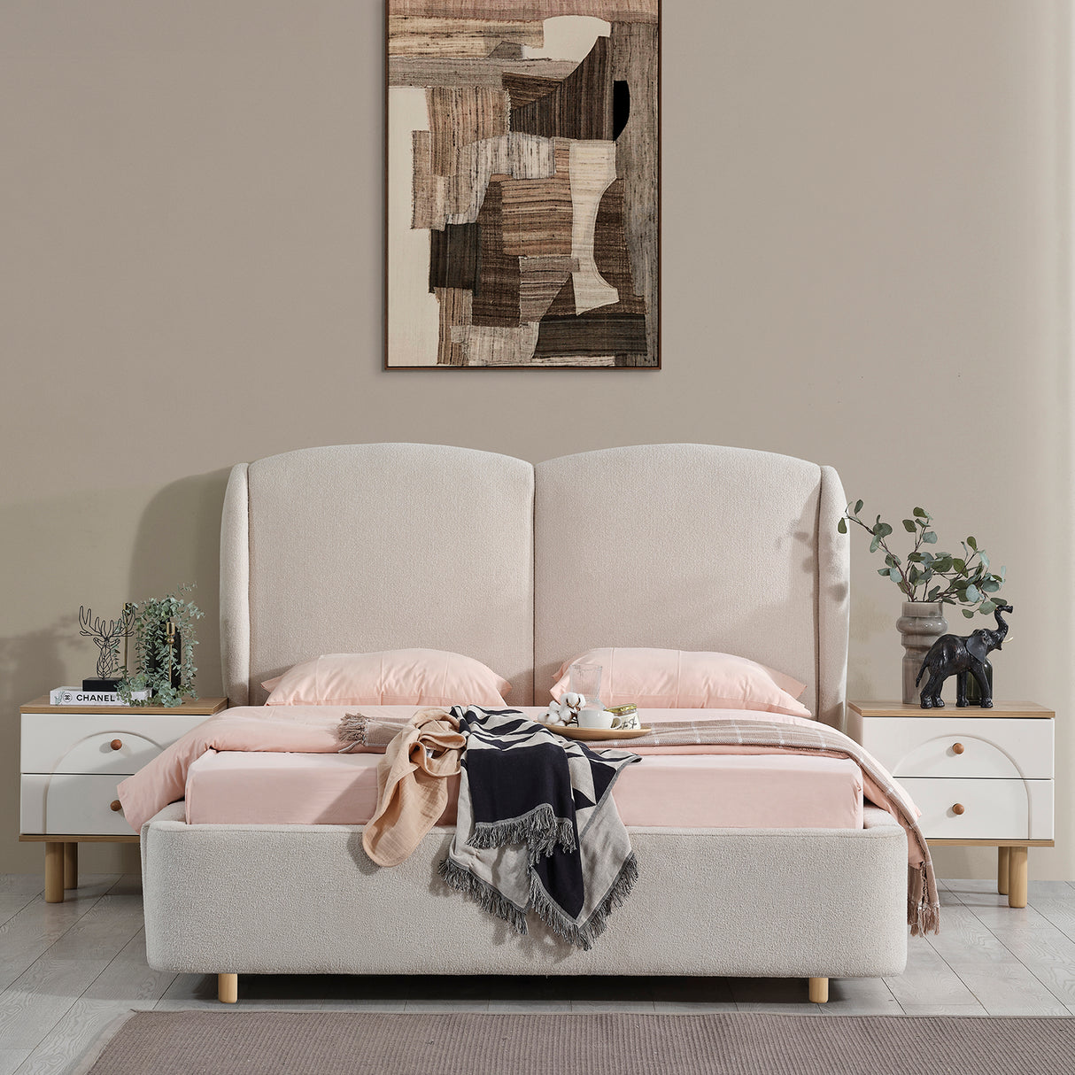 غرفة نوم أولفو باللون الكريمي