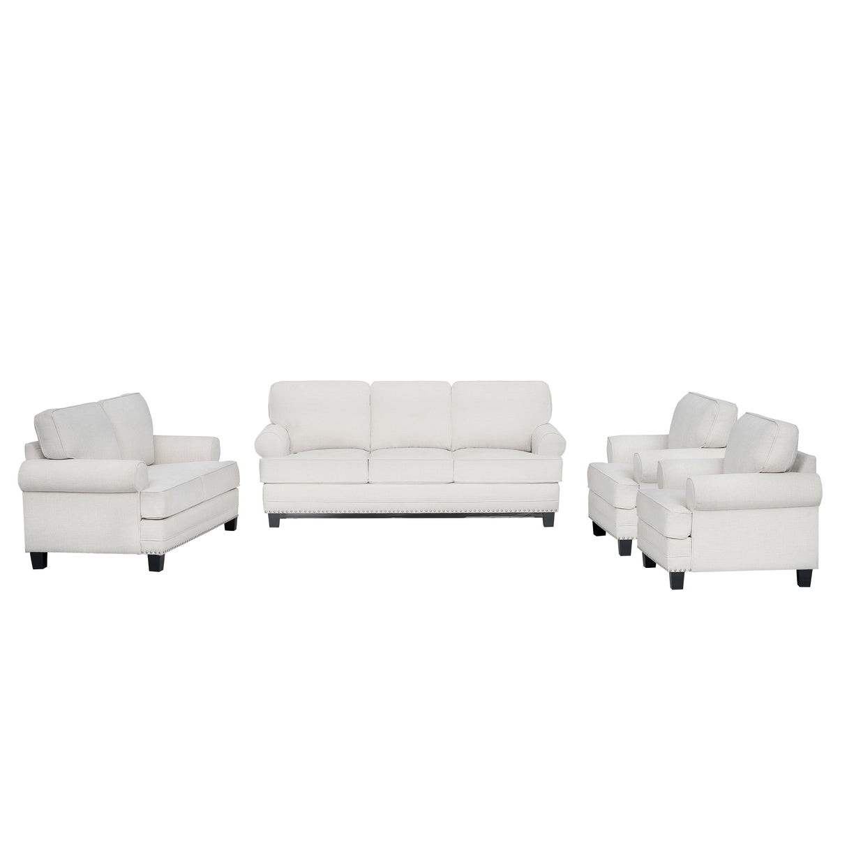 كنب لافينيا ثلاثي باللون الكريمي