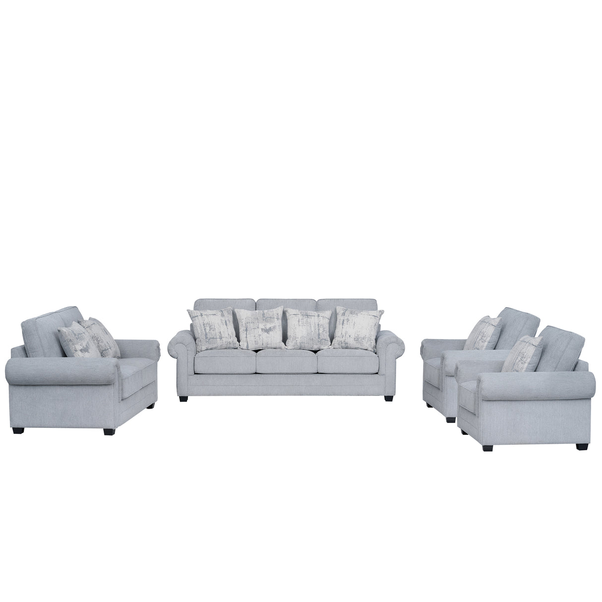 كنب سرفيرا ثلاثي باللون الرمادي