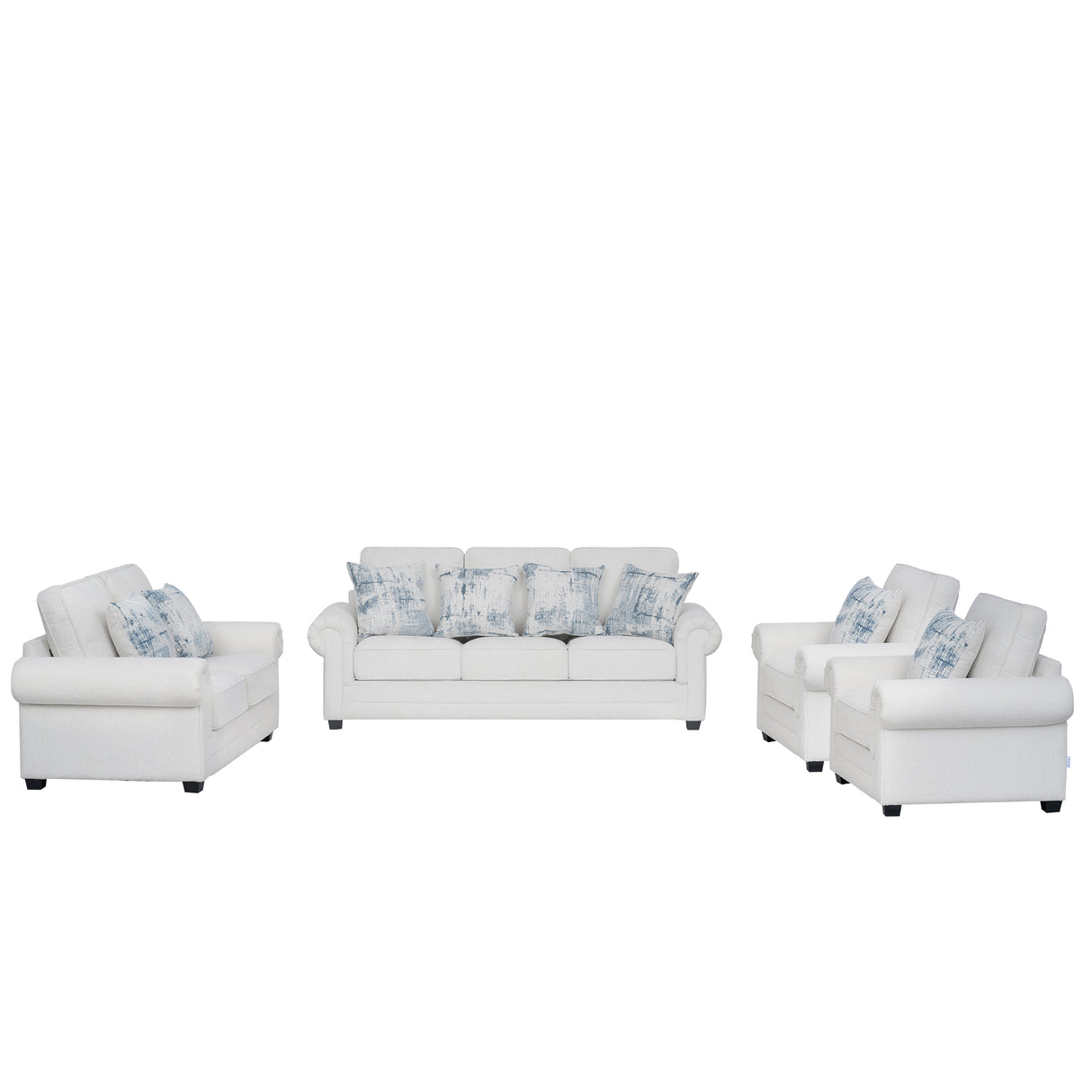 كنب دالينيا ثلاثي باللون الأبيض