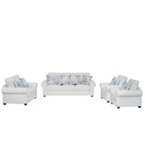 كنب دالينيا ثلاثي باللون الأبيض