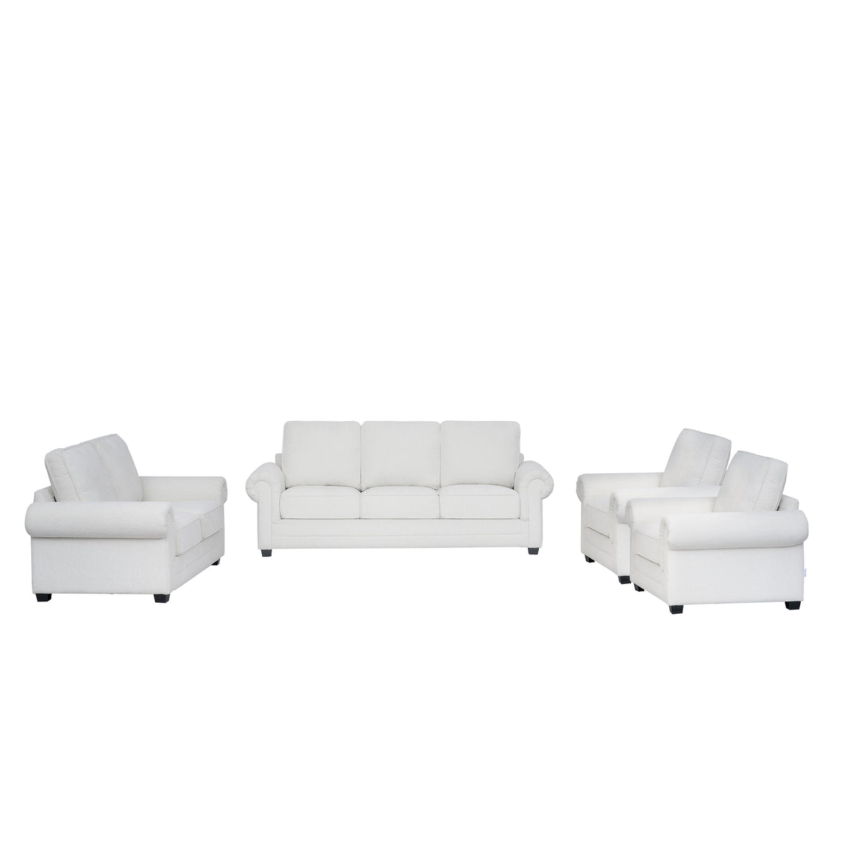 كنب دالينيا ثلاثي باللون الأبيض