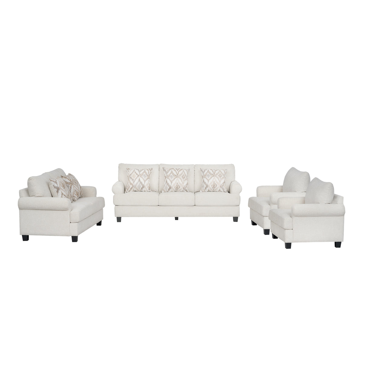 طقم كنب أرڤينا باللون الكريمي