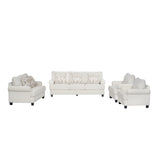 طقم كنب أرڤينا باللون الكريمي