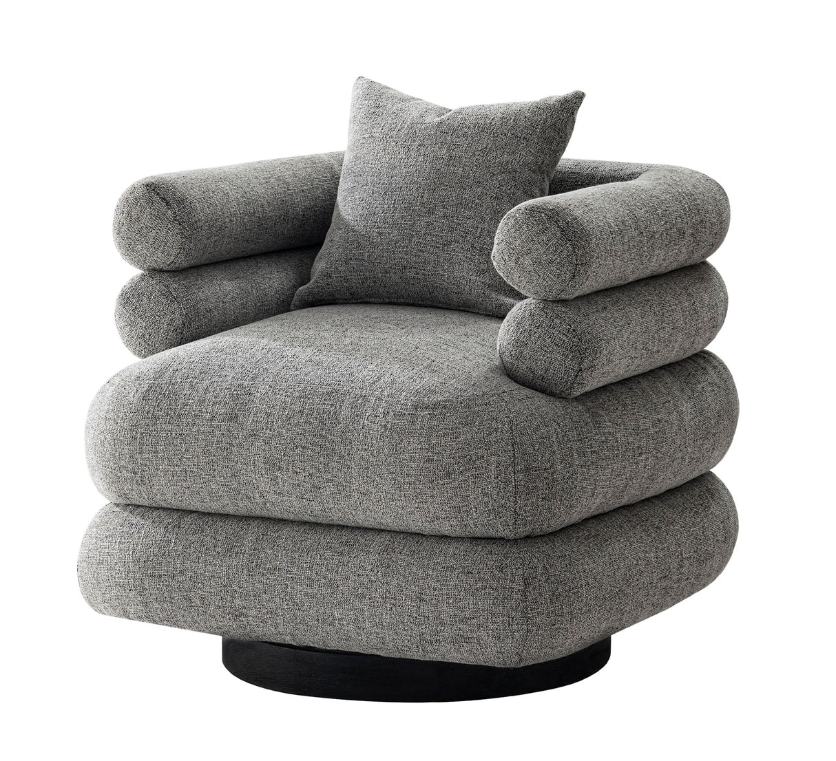 كنب فيلين فردي باللون الرمادي