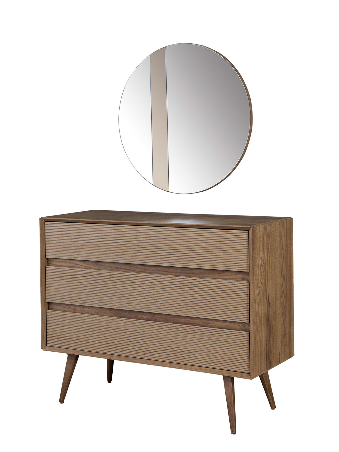 تسريحة أفونا مع مراية باللون البني الجوزي - High Point