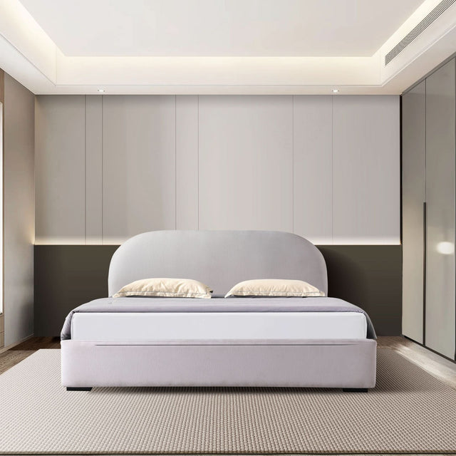 سرير هيلورا مزدوج باللون الكريمي - High Point