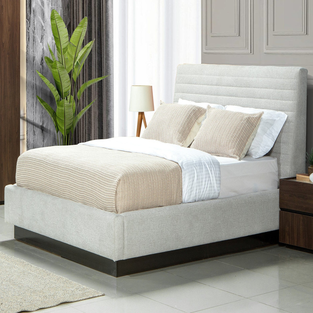 سرير جورين باللون البيج | من هاي بوينت