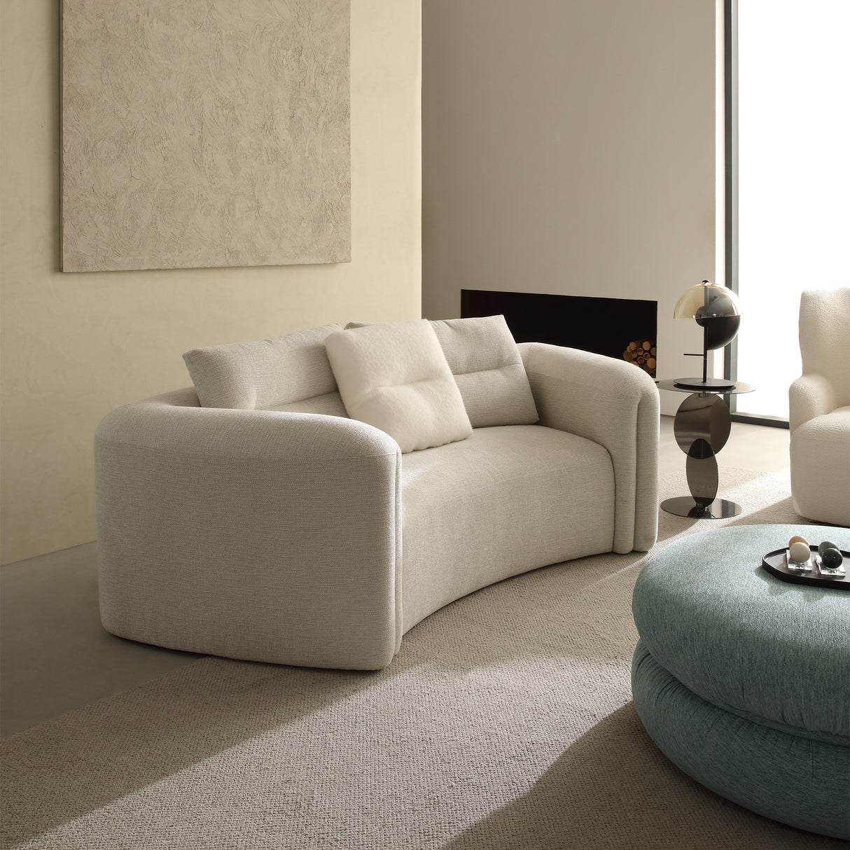 كنب رباعي لوريفو باللون البيج