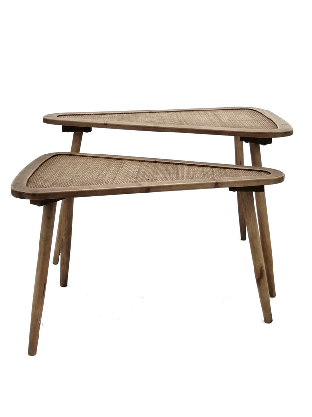 طقم طاولة جانبية جورينا باللون البنى | من هاي بوينت