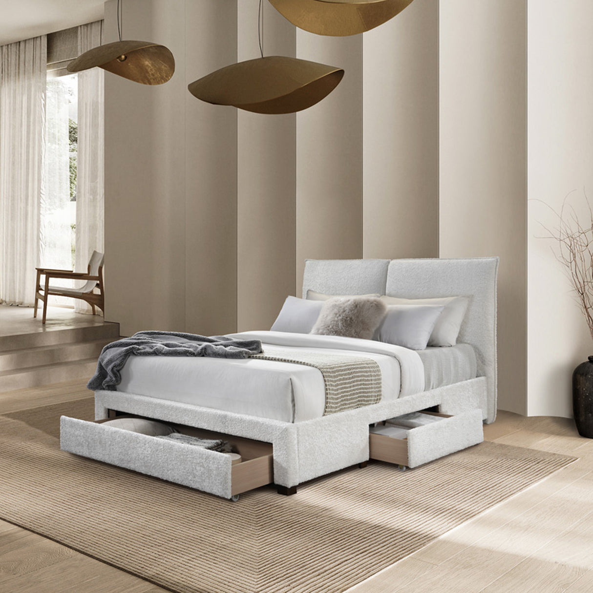 سرير بـــلس كاليرا باللون الرمادي