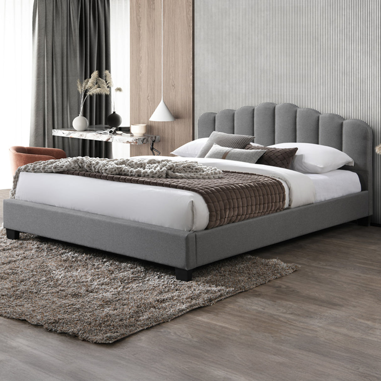 سرير 9353 باللون الرمادي