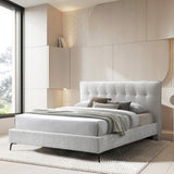 سرير ليرين باللون الرمادي