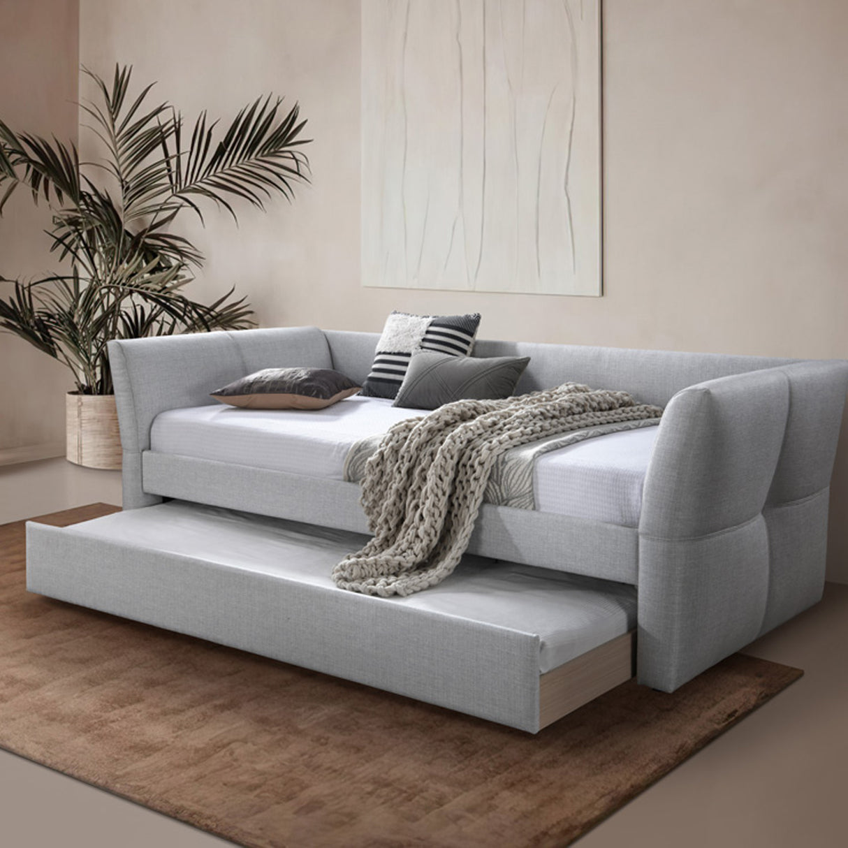 سرير بـــلس نيرون باللون الرمادي