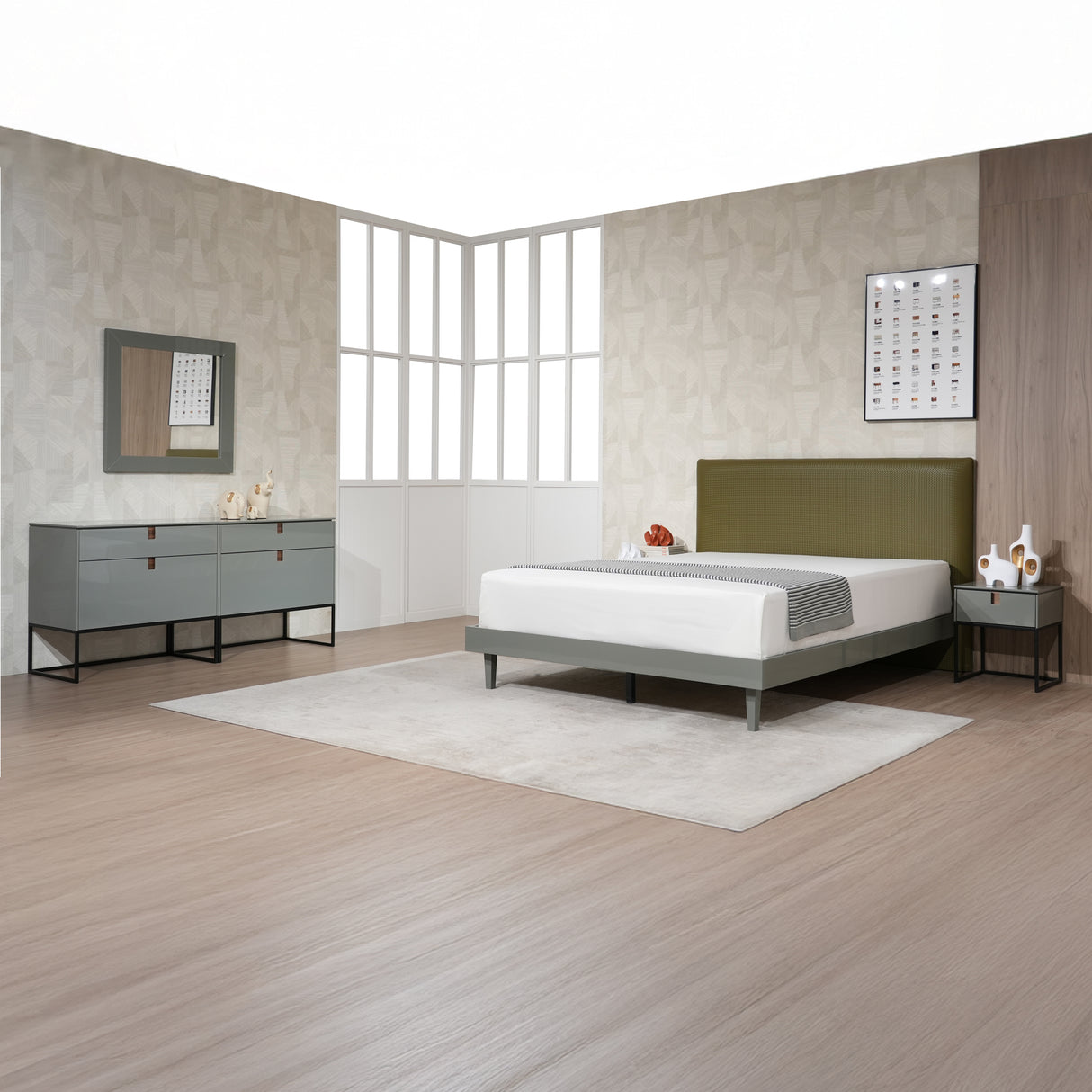 سرير كلايف باللون الأخضر