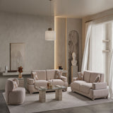 طقم كنب بيلين باللون الكريمي