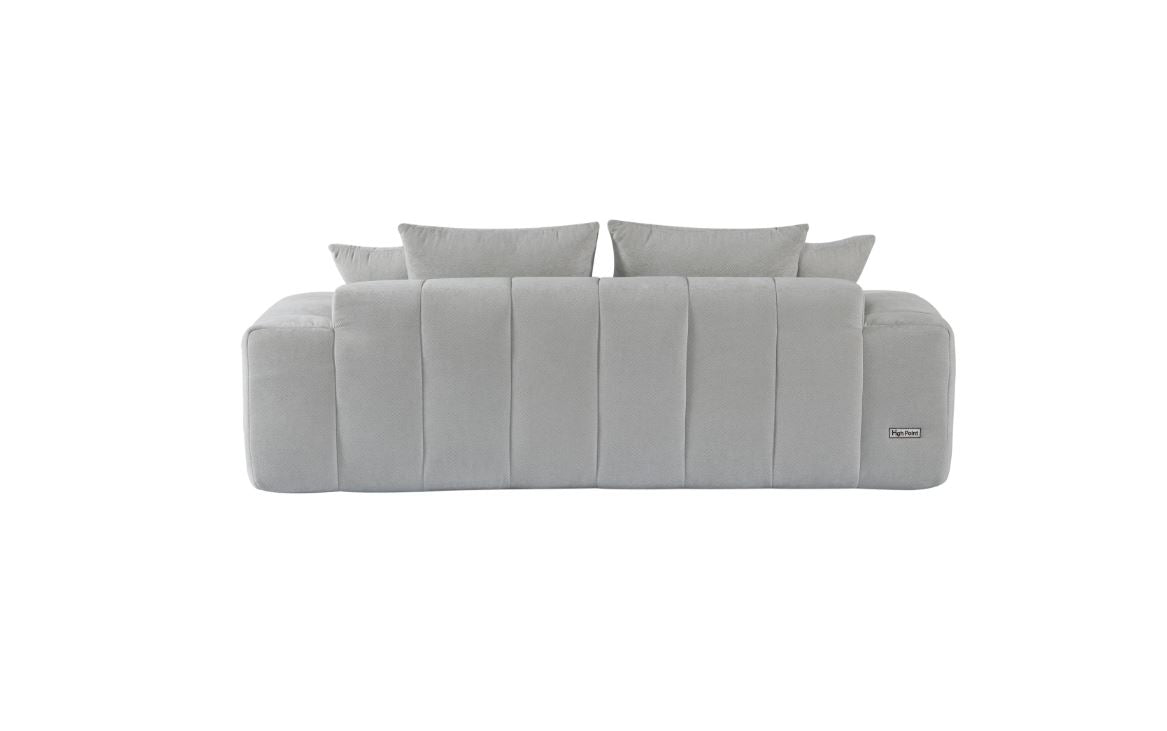 كنب فالديرا ثلاثي مضغوط باللون الرمادي