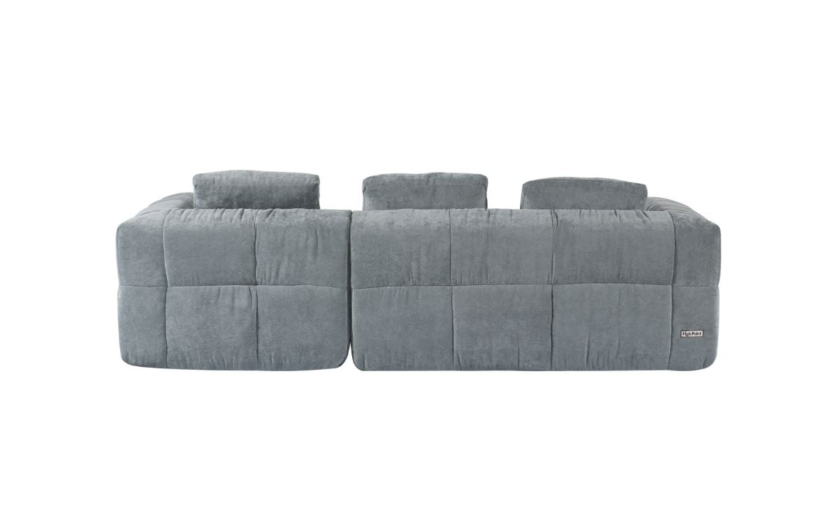 كنب زاوية أورسيلا مضغوط باللون الرمادي