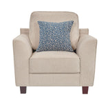 كنب فيلوريس فردي باللون الكريمي