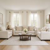 طقم كنب ميسا باللون الكريمي