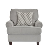 كنب فلوريسا فردي باللون الرمادي