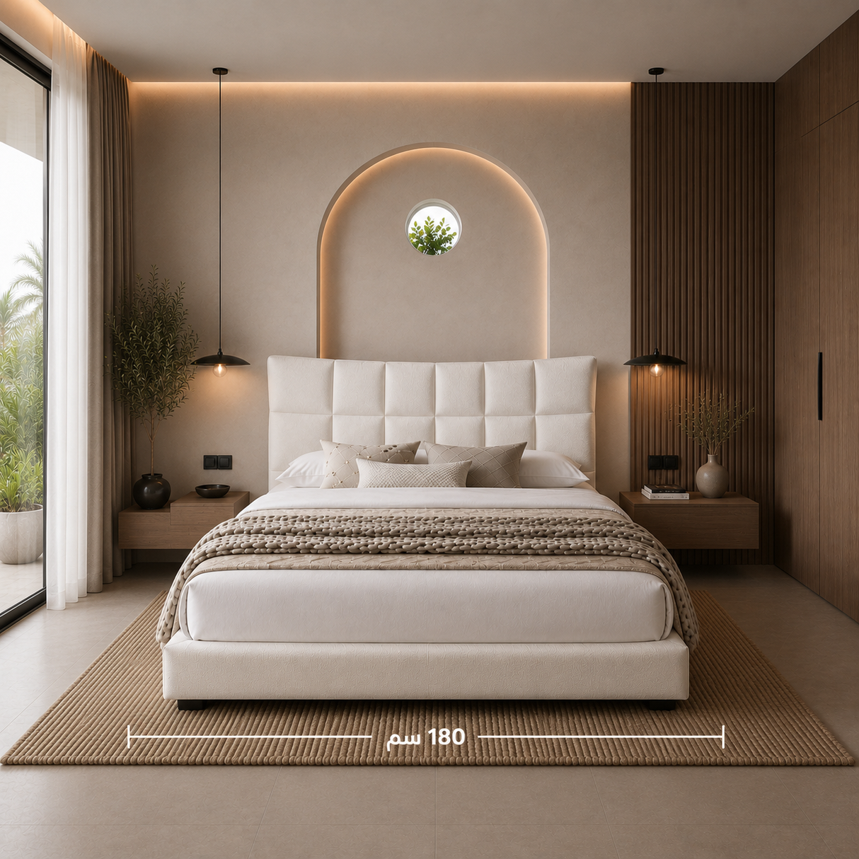 سرير إيلارا باللون الأبيض