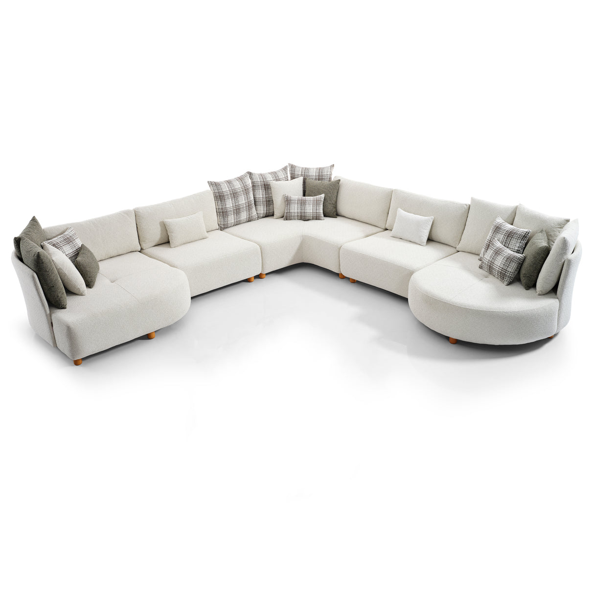 كنب كراون زاوية باللون الكريمي