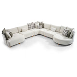 كنب كراون زاوية باللون الكريمي