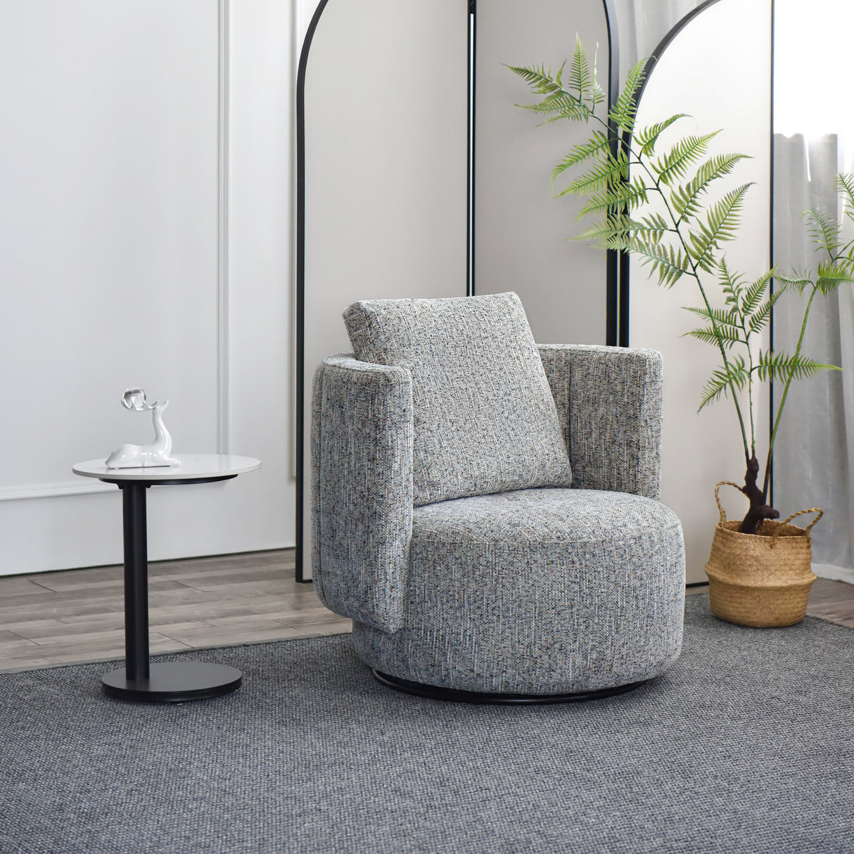 كنب ميفا فردي باللون الرمادي