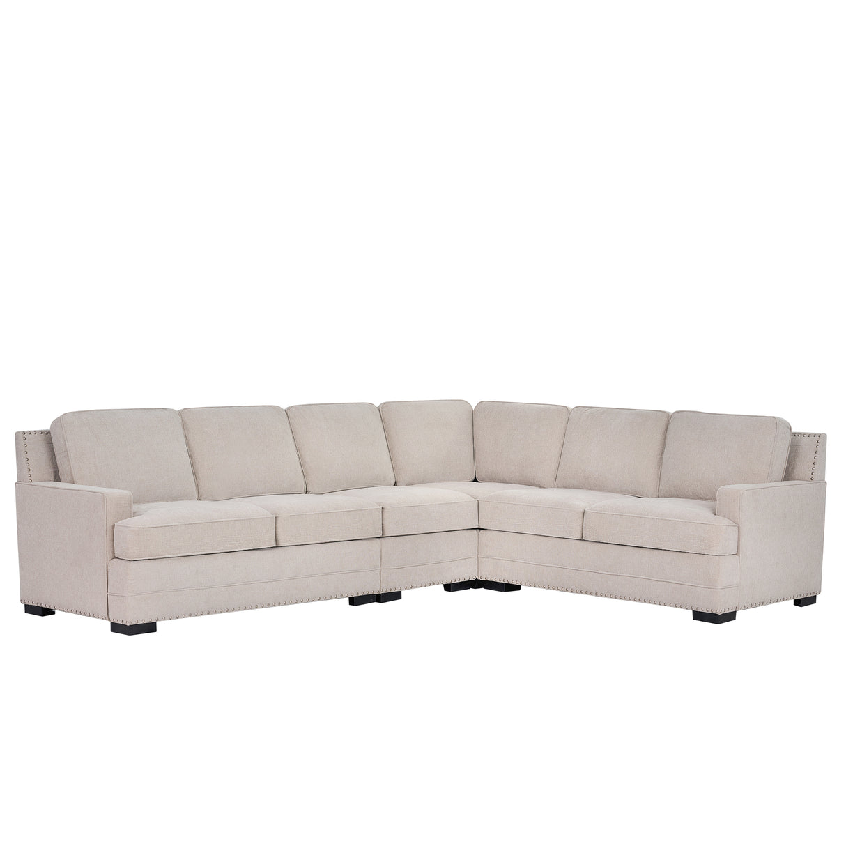 كنب زاوية كاريسا باللون البيج