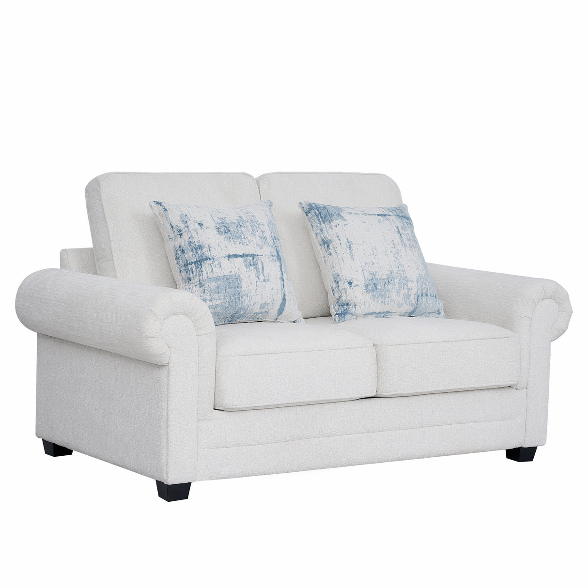 كنب دالينيا ثنائي باللون الأبيض