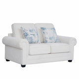 كنب دالينيا ثنائي باللون الأبيض