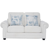 كنب دالينيا ثنائي باللون الأبيض