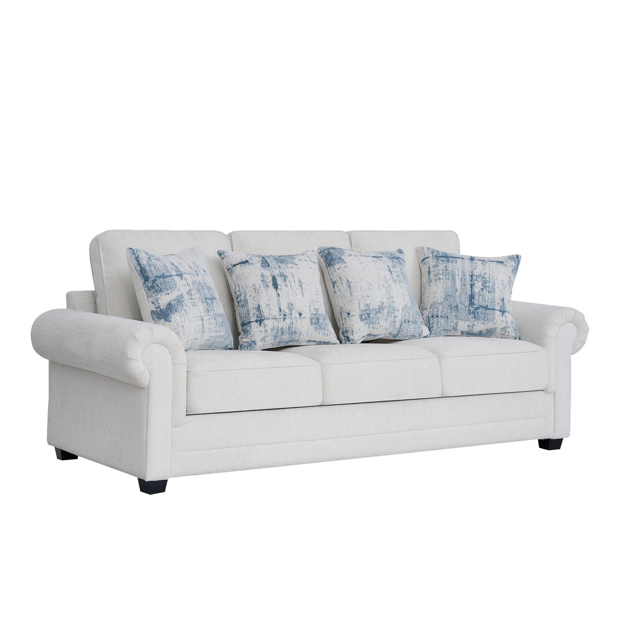 كنب دالينيا ثلاثي باللون الأبيض