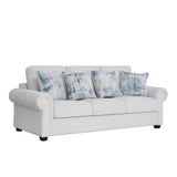 كنب دالينيا ثلاثي باللون الأبيض