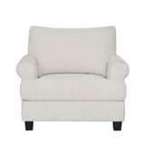 كنب أرڤينا فردي باللون الكريمي